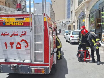 آتش‌سوزی هتل آپارتمان در مشهد مهار شد