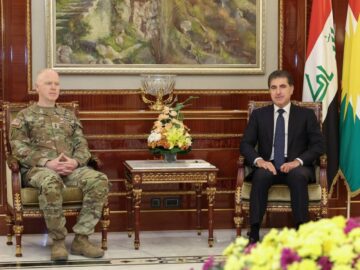 دیدار نیچروان بارزانی با فرمانده ائتلاف آمریکایی در عراق و سوریه