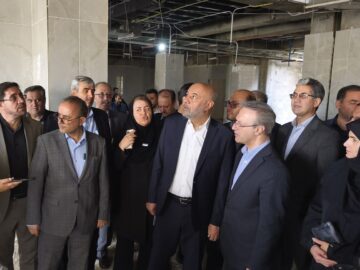 وزیر تعاون و کار از طرح توسعه بیمارستان شهید سلیمانی ابهر بازدید کرد