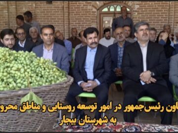 فیلم| سفر معاون رئیس جمهور به بیجار