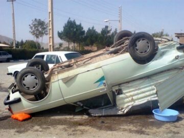 واژگونی وانت بار در تربت‌جام یک کشته و پنج مصدوم برجا گذاشت