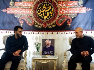 قالیباف با خانواده شهیدان طهرانچی، شادمانی و حاجی‌زاده دیدار و گفت‌وگو کرد