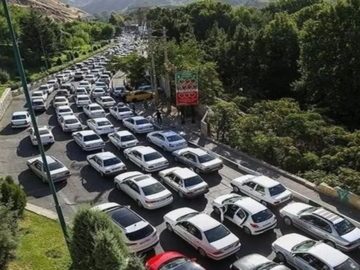 ترافیک سنگین در جاده چالوس و محور جاجرود