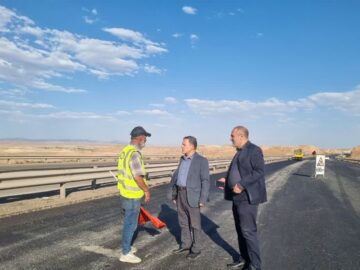 استاندار زنجان از عملیات ترمیم و بهسازی آزادراه زنجان–تبریز بازدید کرد