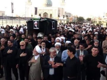 پیکر آیت الله نعیم آبادی در قم تشییع شد