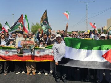 اهواز یک‌صدا با غزه؛ راهپیمایی علیه جنایات صهیونیست‌ها