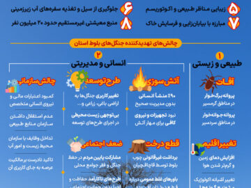 اینفوگرافیک: بلوط‌های زاگرس، ایستاده در آستانه مرگ