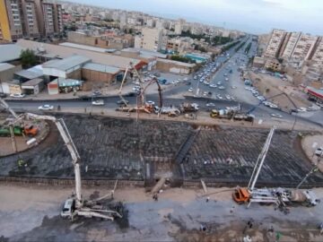 ثبت رکورد ملی شهرداری اراک در بتن‌ریزی تقاطع غیرهمسطح فراهان