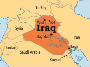 آتش  گرفتن خودرو  به علت گرمای شدید در عراق+ فیلم