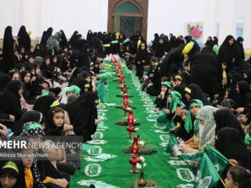 برپایی بزرگترین سفره جهانی حضرت رقیه (س) همزمان با سراسر کشور در رشت