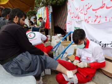 آمادگی کامل هلال احمر برای خدمات رسانی به زوار اربعین درمحورهای شادگان