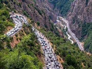 ترافیک نیمه سنگین در محورهای کندوان و هراز