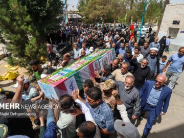 پیکر شهید «نیما کریمی» در اشکذر تشییع شد