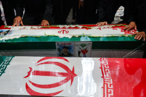 مراسم وداع با شهدای اقتدار هوافضای جمهوری اسلامی ایران در کاشان