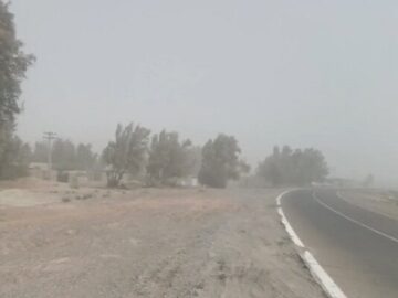 سرعت باد در سیستان برای پنجمین روز متوالی به ۱۰۰ کیلومتر بر ساعت رسید