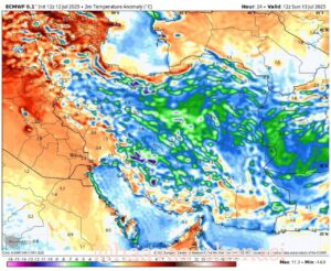 کاهش دمای هوا در اردبیل