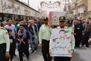 برگزاری مراسم با شکوه تشییع پیکر شهید میرشاهی در زابل