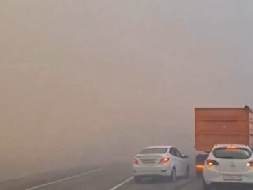 صحنه‌های آخرالزمانی از گرمای جهنمی و حریق در «روستوف» روسیه+ فیلم