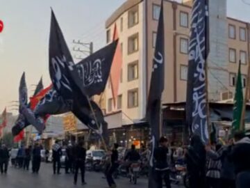 استقبال از کاروان بزرگ پیاده روی اربعین حسینی در گناوه