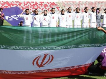 جشن صعود تیم ملی فوتبال بانوان ایران با برد برابر اردن