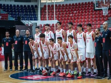 شکست تیم زیر ۱۶ سال بسکتبال ایران مقابل لبنان در مسابقات غرب آسیا