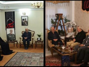 تجلیل وزیر کشور از شهیدان سلامی و باقری در دیدار با خانواده‌های ایشان