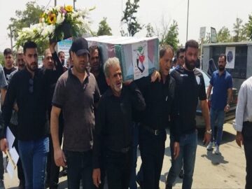 تشییع پیکر مطهر شهید مالک جانفشانی در ارومیه