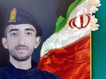 پیکر شهید مدافع امنیت در پارسیان تشییع شد