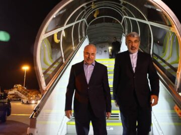 قالیباف برای شرکت در کنفرانس روسای مجالس جهان وارد فرودگاه ژنو شد