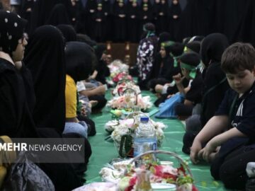 مهمانان کوچک در بزرگ‌ترین سفره حضرت رقیه (س) گرد هم آمدند