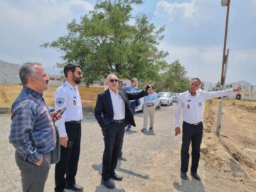 بازدید رئیس اورژانس کشور از جایگاه پد بالگرد بیمارستان شهید بهشتی قروه