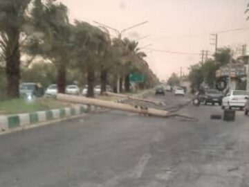 طوفان به زیرساخت های شهری لامرد خسارت وارد کرد
