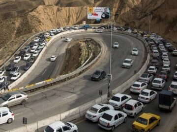 رفع محدودیت ترافیکی جاده چالوس از ساعت ۱۶/ تردد در مسیر رفت و برگشت آزاد است