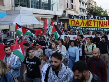 اعتراض هزاران نفر در یونان  علیه نسل‌کشی در غزه