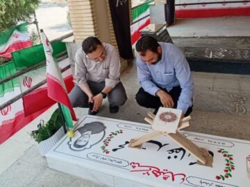 سنگ مزار ۱۳ شهید اقتدار زنجان نصب شد