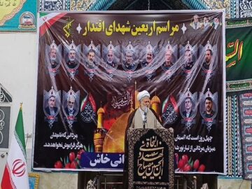 فیلم| برگزاری مراسم اربعین شهدای اقتدار در خاش