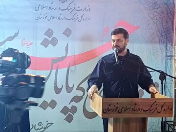 خادمان فرهنگی خوزستان در مسیر اربعین با دل و جان خدمت می‌کنند