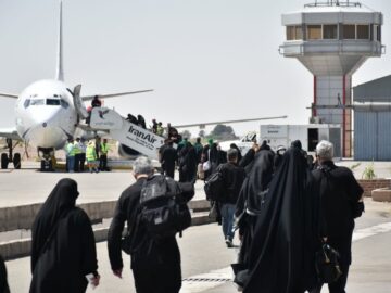 پرواز زائران اربعین فرودگاه سمنان را به مقصد نجف اشرف ترک کرد