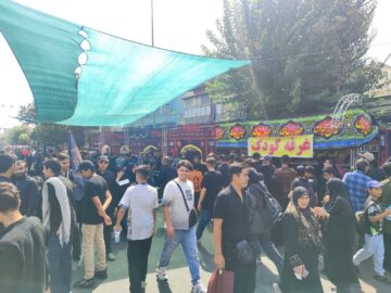همراهی دل‌ها با کاروان اربعین؛ جاماندگان مسیر عشق را تا حرم حضرت عبدالعظیم طی کردند