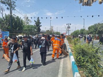 خدمات ۳ هزار پاکبان در مسیر پیاده‌روی جاماندگان اربعین پایتخت