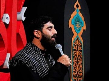 سید رضا نریمانی در موکب امام رضا(ع) مرثیه خوانی می کند