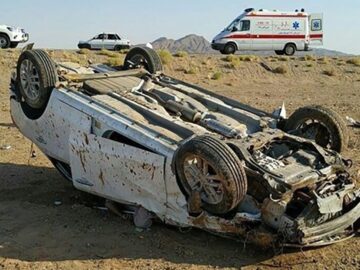 واژگونی سمند در قزوین با چهار کشته و مصدوم