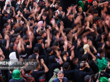 عزاداری مواکب و هیئات مذهبی عراقی در حرم امام حسین (ع)