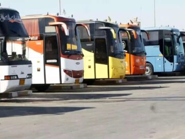 پایانه مسافری برکت مهران مملو از اتوبوس