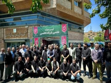 بدرقه خادمین قرارگاه کاظمین در سازمان زیباسازی شهر تهران