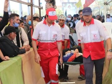 ورود نخستین اتوبوس آمبولانس حامل مصدومان از نجف به خاک ایران
