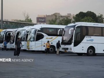 خدمات‌رسانی ۲۳۱۴ دستگاه اتوبوس به زائران اربعین