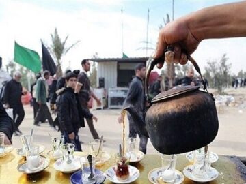 خدمات دهی موکب‌های شهرستان دشتی به زائران خارجی