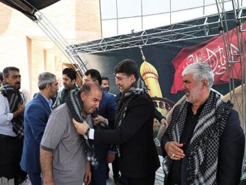 بدرقه کاروان خادمین اربعین حسینی در دارالمومنین تهران