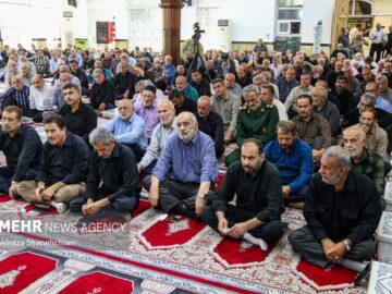 مراسم سومین روز شهادت مدافع امنیت مجید کاظم‌پور در آستانه اشرفیه